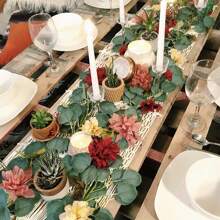 1/2/3/4 peças, plantas artificiais de folhas de eucalipto, videira, guirlanda de eucalipto para decoração de parede de casa, cozinha, escritório, casamento