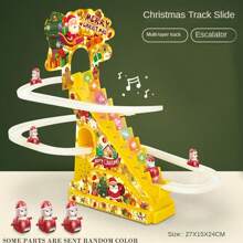 1 Set Duck Pursuit Track Game Playset (With 3 Yellow Ducks), Climbing Stairs Toy Rollercoaster Toy With Lights And Music, Toy Gift Set For Birthday, Parent-Child Interactive Toy