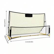 WUPYI 2-In-1 Football Rebound Net Football Rebounder Net Training Kickback Soccor - 黃色 - 查看 2