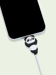 1pc/2pcs Cute Panda USB Cable Protector, Phone Data Cable Protector To Prevent Wear And Tear, Compatible With IPhone 18/20W Fast Charger, Compatible With IPhone 16/15/14 And Other Phones