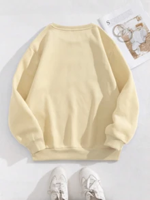 St. Patrick's Day Women Vintage Clover Plaid Print Round Neck Long Sleeve Casual Sweatshirt, Autumn/Winter