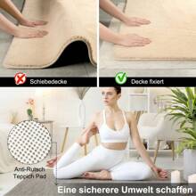 1 Pezzo Tappetino Antiscivolo per Tappeti, Sottofondo Tappeto Antiscivolo, Tappetino PVC Tagliabile su Misura, Ferma Tappeto, Sottofondo Antiscivolo per Cassetti, Auto, Scaffali - Bianco - Visualizzare 3