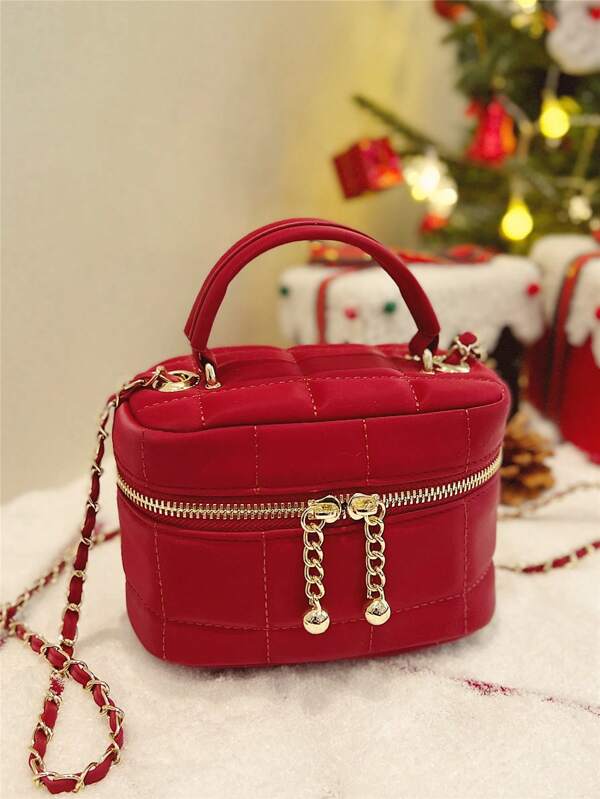 Women's Embroidered Chain Strap Handbag & Crossbody Bag