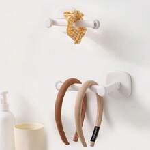 1pc Children Hair Accessories Organizer Hook, No Drill Hair Clip Holder Headband Hanger - White - View 4