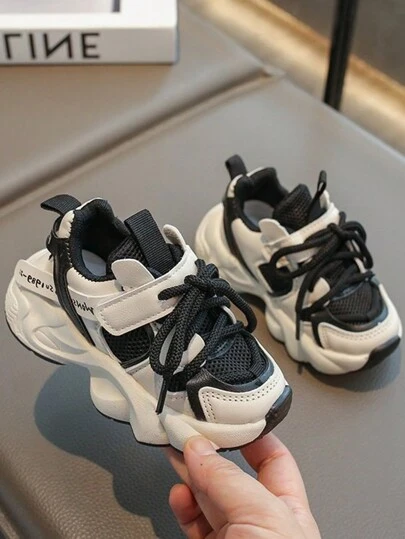 Zapatillas transpirables de malla para niños y niñas, antideslizantes y con estilo para primavera/otoño 2024