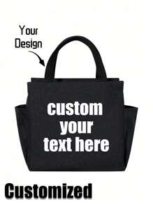 Custom Lunch Bag, Personalized Design, Stylish Insulated Lunch Bag, Large Capacity Camping Picnic Insulated Food Cooler Bag, Lightweight, Waterproof, Business, Suitable For Students, Beginners And White-Collar Workers. Suitable For Office, College, Work, Business, Commuting, Outdoor, Travel And Outing. Back To School Graduation Gift, Lunch Box Bag For Women Teachers, School Storage Bag, Teacher Storage Bag, Classroom Bag, Classroom Storage Bag