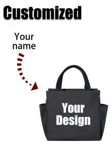 Custom Lunch Bag, Personalized Design, Stylish Insulated Lunch Bag, Large Capacity Camping Picnic Insulated Food Cooler Bag, Lightweight, Waterproof, Business, Suitable For Students, Beginners And White-Collar Workers. Suitable For Office, College, Work, Business, Commuting, Outdoor, Travel And Outing. Back To School Graduation Gift, Lunch Box Bag For Women Teachers, School Storage Bag, Teacher Storage Bag, Classroom Bag, Classroom Storage Bag