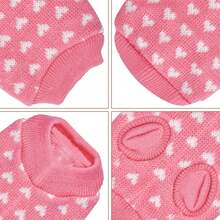 1 Stück roter Herz Hundepullover für Hunde/Katzen, Valentinstag rosa Hundepullover, kuschelige gestrickte Hundepullover für kleine bis mittlere Hunde, süßer Welpen-Katzen-Hunde-Pullover mit Liebesmuster, perfektes Geschenk zum Feiern von Liebe, Geburtstag & Neujahr