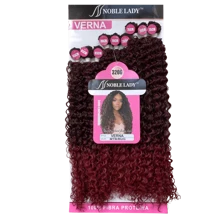Curly Hair For Interlacing Verna Noble Lady Protein Fiber 75cm - 9 Screens - 320g - Pink Ombre - View 1