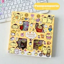 Sanrio 1pc Hello Kitty Sanrio Non-Repeating 100-Piece Sticker Set Cinnamoroll Kuromi Waterproof Stationery Sticker Gift Box Birthday Gift