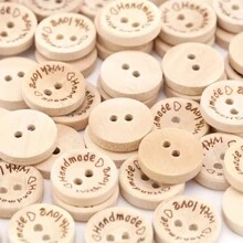 150PCS / Box Mixed Size Wooden Buttons Round 2 Holes Buttons Buttons For Clothing Sewing Buttons Sewing & Knitting Supplies DIY Buttons For Crafts Decorative Buttons Scrapbooking Arts & Crafts Supplies.