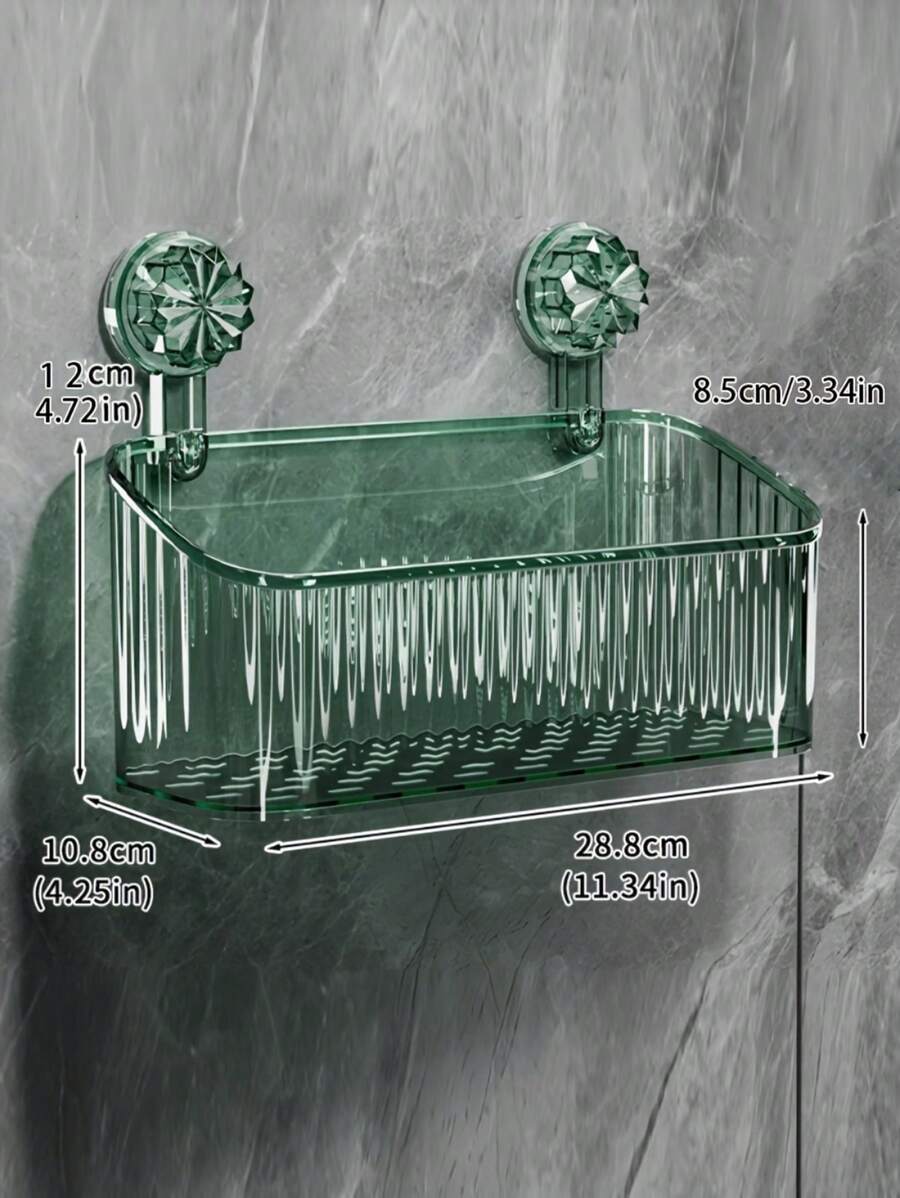 1 Stück Wandsaugnapf Lagerregal ohne Bohren, Badezimmer Make-up Aufbewahrungsregal, abnehmbare und waschbare Aufbewahrungskörbe für Küche, Badezimmer Heim Badezimmerdeko Badezimmer Organizer Sommer