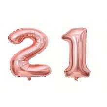 2 件 32 英寸 10 11 12 13 14 15 16 17 18 19 气球玫瑰金银色 10 岁 11 岁 12 岁 13 岁 14 岁 15 岁生日派对装饰气球，返校情人节 - 玫瑰金 - 查看 27