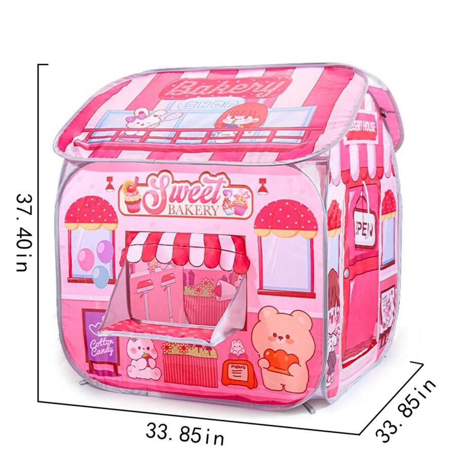 Tenda Da Gioco Per Bambini KORIMEFA - Casetta Portatile Per Interni Ed Esterni, Rosa - Foto 5