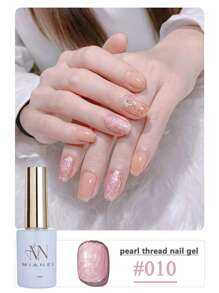 MIANEL 12ML 2026新款日式冬季美甲珍珠贝壳线胶指甲油，珍珠贝壳质地，带有细闪和珠光效果，白色指甲光疗指甲油凝胶，秋季美甲冬季美甲新年美甲可卸LED UV美甲设计，适用于美甲沙龙和DIY使用 - 彩色 - 查看 15