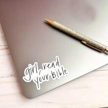 Faith Stickers, Girl Reading Bible Stickers, Laptop Decals, Water Bottle Stickers, Car Decals, Skateboard Stickers, Funny Stickers, Small Gifts