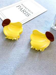 2pcs Cartoon Fruit Hair Clips For Women, Side Clip Hair Accessories With Cute Printed Fruit & Vegetable Design