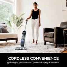 Shark SV1106 Navigator Freestyle Upright Bagless Cordless Stick Vacuum For Carpet, Hard Floor And Pet With XL Dust Cup And 2-Speed Brushroll, White/Grey - 藍色 - 查看 2