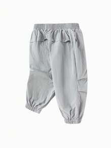 Balabala Boys' Cargo Pants, Breathable Paratrooper-Style Spring Trousers - Grey - View 2