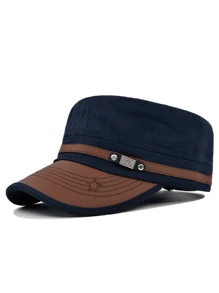 1pc Unisex Solid Color Minimalist Casual Flat Top Baseball Cap, Suitable For Outdoor Activities, Vintage Versatile Adjustable Duck Bill Cap - Multicolor - View 11