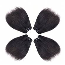 8 英寸短人发束自然色束 12A 巴西原生发未处理直人发束（8 英寸 8 英寸 8 英寸 8 英寸）