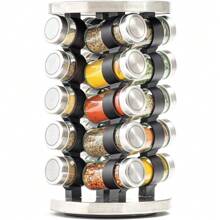 Orii 20 Jar Stainless Steel Rotating Spice Rack - Stainless Steel - View 6