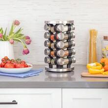 Orii 20 Jar Stainless Steel Rotating Spice Rack - Stainless Steel - View 7