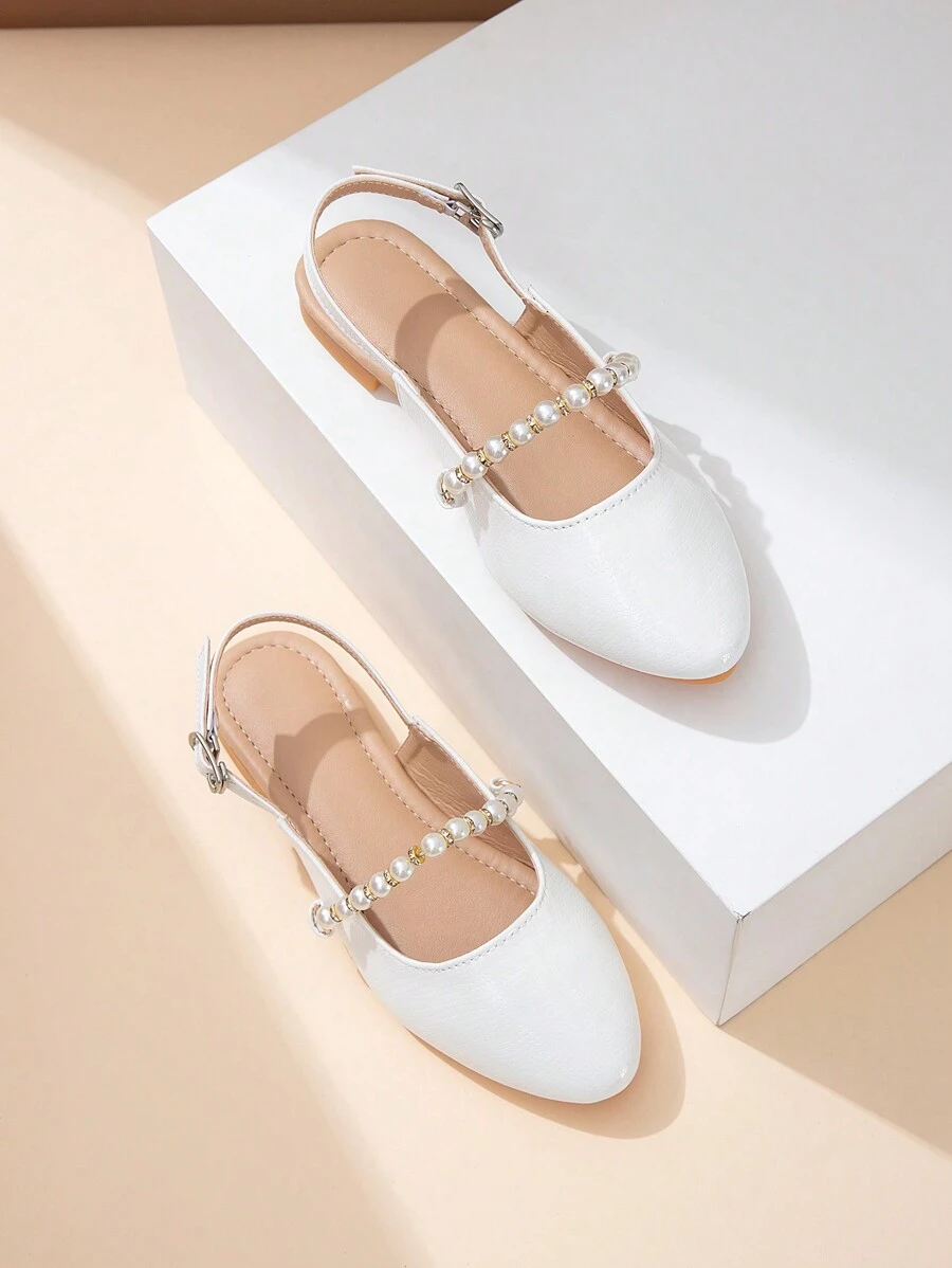 New Summer Fashion Mary Jane Pointed Toe Flat Shoes, Teenage Girls Student Plus Size Casual Outdoor Flat Leather Shoes, Comfortable School Campus Flats