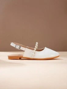 New Summer Fashion Mary Jane Pointed Toe Flat Shoes, Teenage Girls Student Plus Size Casual Outdoor Flat Leather Shoes, Comfortable School Campus Flats