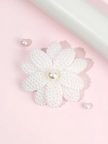 2 件女孩珍珠发饰，精致的青少年珍珠蝴蝶结发夹，优雅的儿童发夹发饰 - 白色 - 查看 8