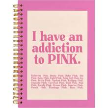 别致粉色螺旋笔记本 - 13.97x21.08cm 精装日记本，女性美观办公用品，日常办公桌配件，50 页日记本，带有工作日标志、天气标志、备忘编号和日期标志的日记本，学校用品，返校 - 彩色 - 查看 8