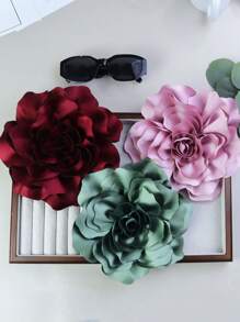 20cm 2024 Korean Style 3D Satin Peony Flower Handmade Brooch, Versatile Apparel & Dress Accessory Valentines - Flower - View 2