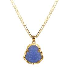 dollrinboy 1 chiếc dây chuyền mặt Phật mạ vàng 14K, unisex, dây xích dẹt 3mm. - Phật - Xem 16