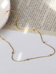 Luxury Double Layer Mini Ball Chain Pendant Necklace For Women, Fashion European And American Style Clavicle Chain