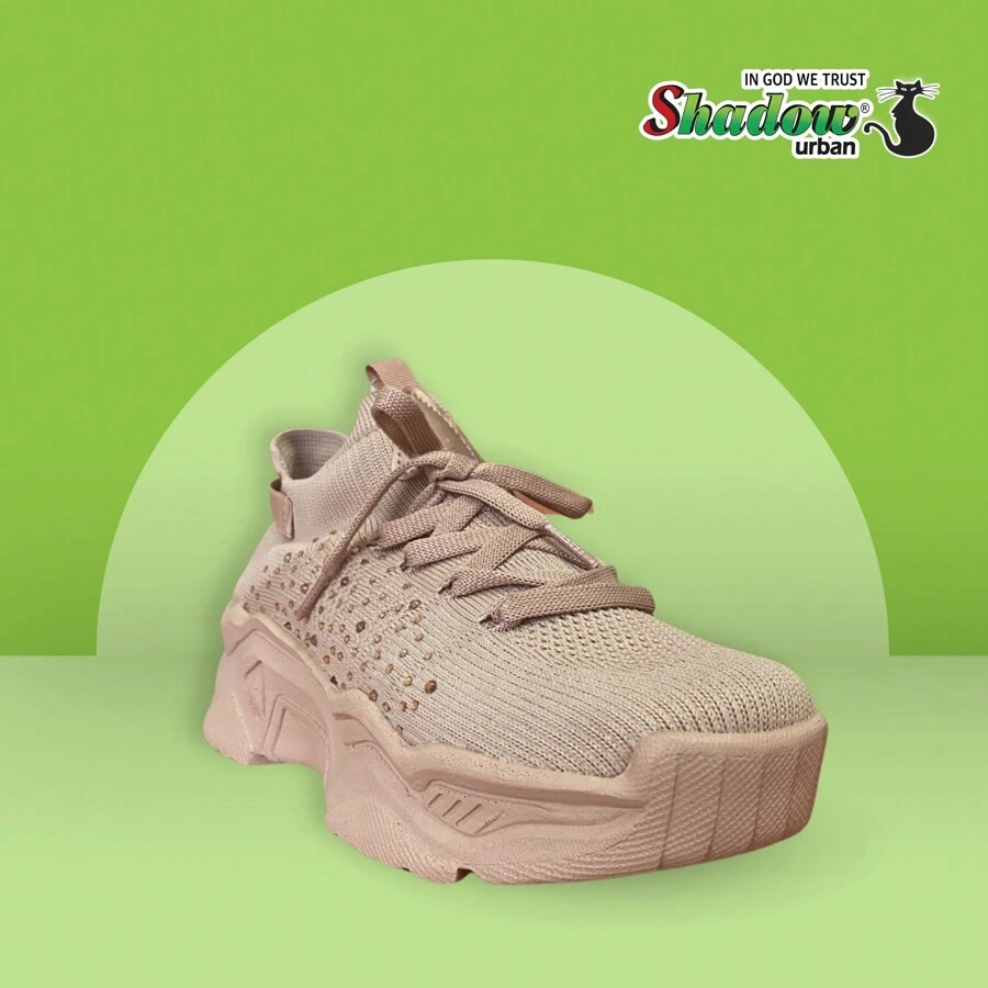 TENIS DE CALCEN DE PUNTO CON APLICACIÓN DE PRIEDRA TERMICA NEGRA COMBINABLES  DE SUELA LIGERA - Rosa vieja - Ver 1