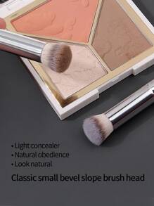 1pc Delicate Non-Caking Concealer Brush, Rounded Blush Brush, London Brush, Portable Face Makeup Brush For Beginners,Foundation Brush,Concealer Brush,Blush Brush,Contour Brush,Blush Brush,Bronzer Brush,Powder Brush,Foundation Brush,Blush Brush - Black - View 4