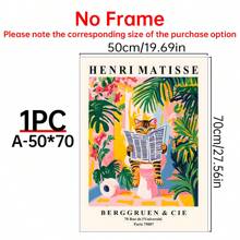 1PC Mèo Tabby Trên Bồn Cầu, Tranh Treo Tường Phòng Tắm Vui Nhộn, Tranh In Matisse, Đồ Trang Trí Dopamine Hồng, Áp Phích Nghệ Thuật Hiện Đại Giữa Thế Kỷ - Đồ Trang Trí Nhà Cửa - Nhiều màu - Xem 16
