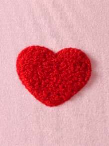 Young Girl Heart Embroidered Mesh Patchwork Dress - Pink - View 5