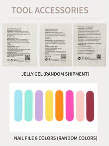 XEERCOOU 10pcs Short Acrylic Nail Set, Handpainted Striped Colorful Candy Style, Suitable For Winter Sweater, Office Daily Wear, Includes 1 Application Sticker And 1 Mini File Press On Nails