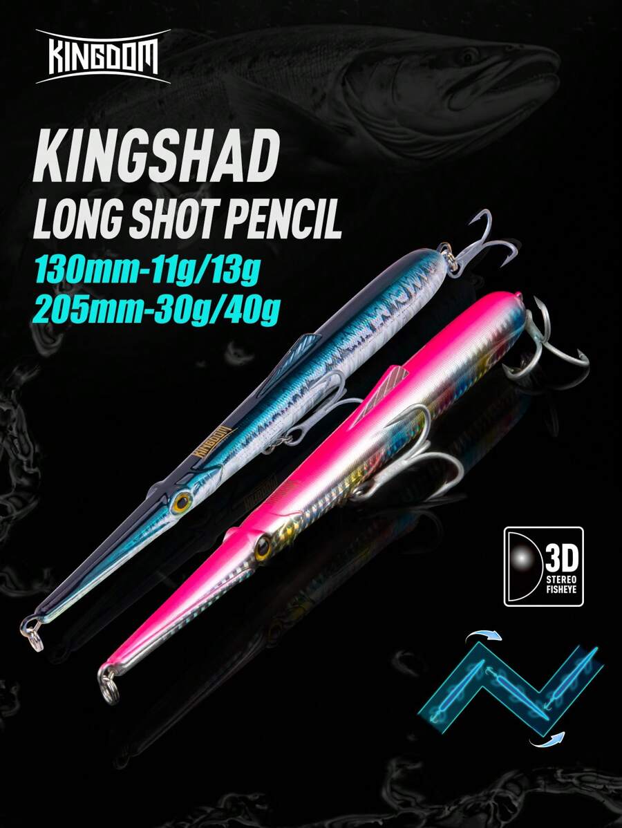 Kingdom沉浮式釣餌鉛筆硬餌魚餌11g 13g 30g 40g釣魚配件海水魚餌 - 06 - 查看 1