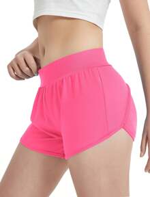 EXARUS 4 Pack Girls Running Athletic Shorts Low Rise/High Waisted Teen Kids Sports Active Basketball Short 6-14Y - set2 - View 2