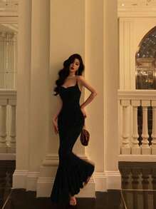 Sleeveless Bodycon Dress With Open Back For Women, Elegant & Sexy,Party Dress,Gown,Formal,Evening,Wedding Guest