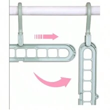 2 piezas Percha para ropa plegable multifuncional, secadora de ropa con 9 agujeros para ahorrar espacio para uso doméstico