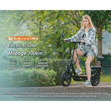 KuKirin C1 Pro Electric Scooter(New Version 2025), 500W Motor, 48V 26Ah Battery, 14-Inch Pneumatic Tire, 45km/H Max Speed, 100km Range, One-Click Folding, Rear Seat & Front Storage Basket, Rearview Mirror.