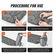 Naturehike Esterilla inflable cuadrada ultra ligera de 10 cm de grosor, R6.5, de nailon 20D TPU profesional para senderismo, campamento de alta altitud, portátil para exteriores - Multicolor - Ver 7