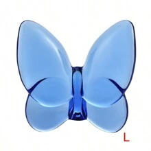 رمضان زينة رمضان قطعة واحدة تمثال فراشة زجاجية ، تمثال فراشة طائرة ، زخرفة فراشة زجاجية ، تحفة حيوان كريستالية لديكور المنزل، هدية مميزة