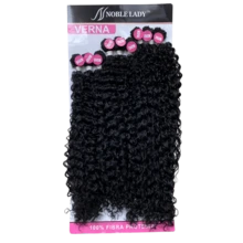 Curly Hair For Interlacing Verna Noble Lady Protein Fiber 75cm - 9 Screens - 320g - Black - View 3