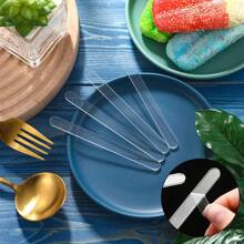 Acrylic Cakesicle Popsicle Sticks, 50 Pcs Reusable Acrylic Sticks For Ice Cream Gold Mirror Popsicle Sticks For DIY Ice Cream Making - Transparent - View 4