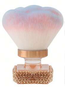 1支高级玫瑰造型化妆刷，水晶装饰，粉底腮红刷，大号玫瑰造型美甲刷，钻石边粉底刷，遮瑕刷，腮红刷，修容刷，腮红刷，古铜粉刷，散粉刷，粉底刷，腮红刷，赠品 - 彩色 - 查看 10