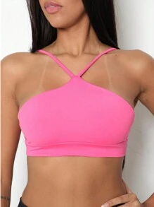 Kit 2 Top Gym Strap Fitness Cropped Zero Transparency Running Workout Clothing - Bubblegum Pink and Burgundy - View 2